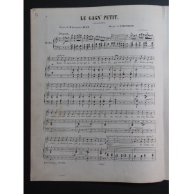 HENRION Paul Le Gagn'Petit Chant Piano ca1840