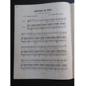 ADAM Adolphe Cantique de Noël Chant Piano ca1852