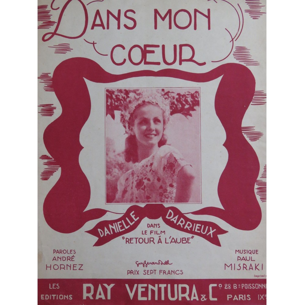 MISRAKI Paul Dans mon cœur Chant Piano 1938
