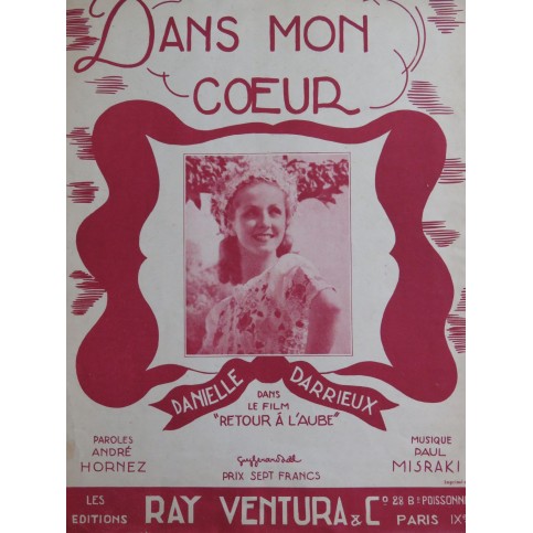 MISRAKI Paul Dans mon cœur Chant Piano 1938