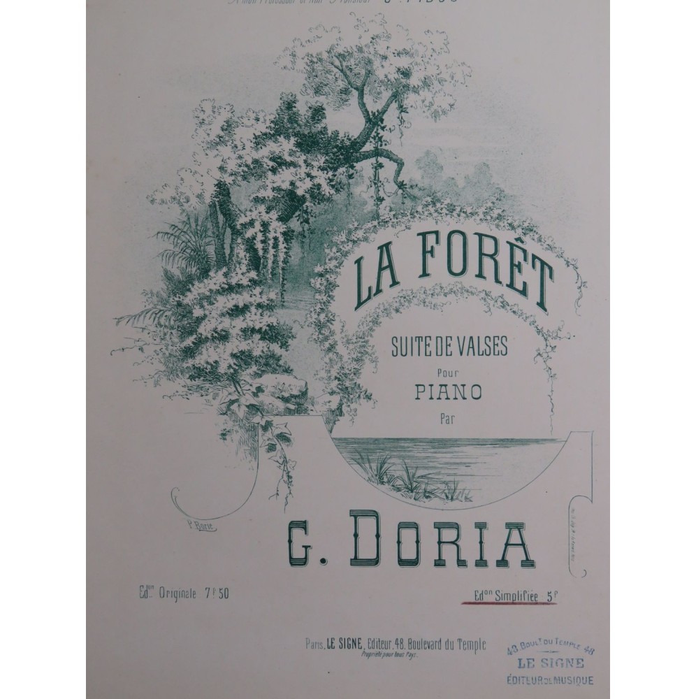 DORIA Georges La Forêt Piano