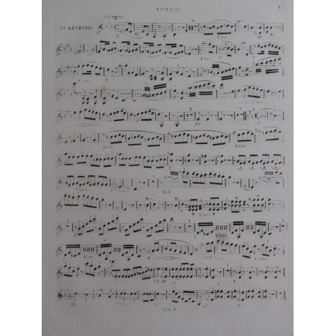 RIES Ferdinand Grand Quatuor op 17 Violon Alto Violoncelle ca1820