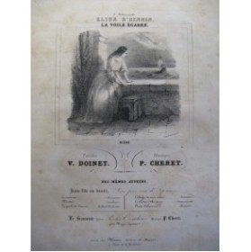 CHERET P. La Voile égarée Chant Piano ca1850
