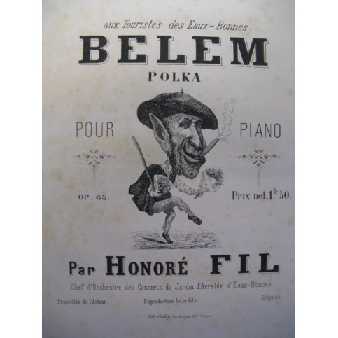 FIL Honoré Belem Polka Piano XIXe