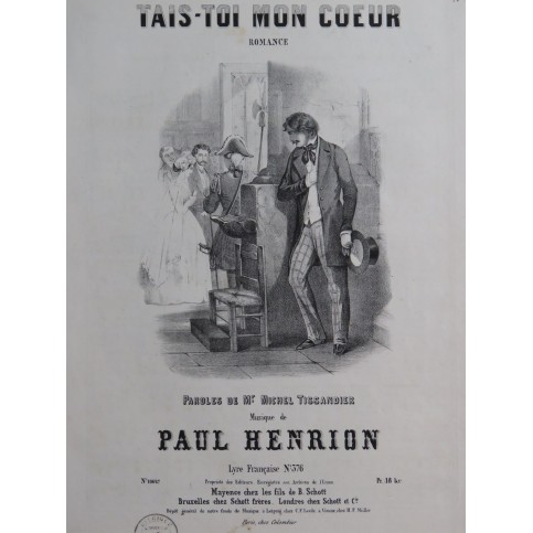 HENRION Paul Tais toi mon cœur Chant Piano ca1850