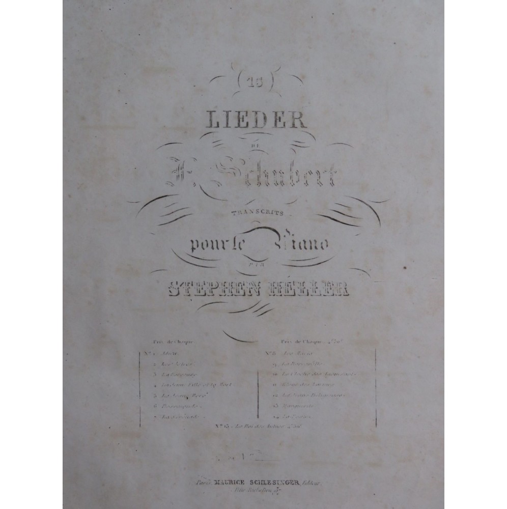 SCHUBERT Franz La Jeune Mère Piano ca1839