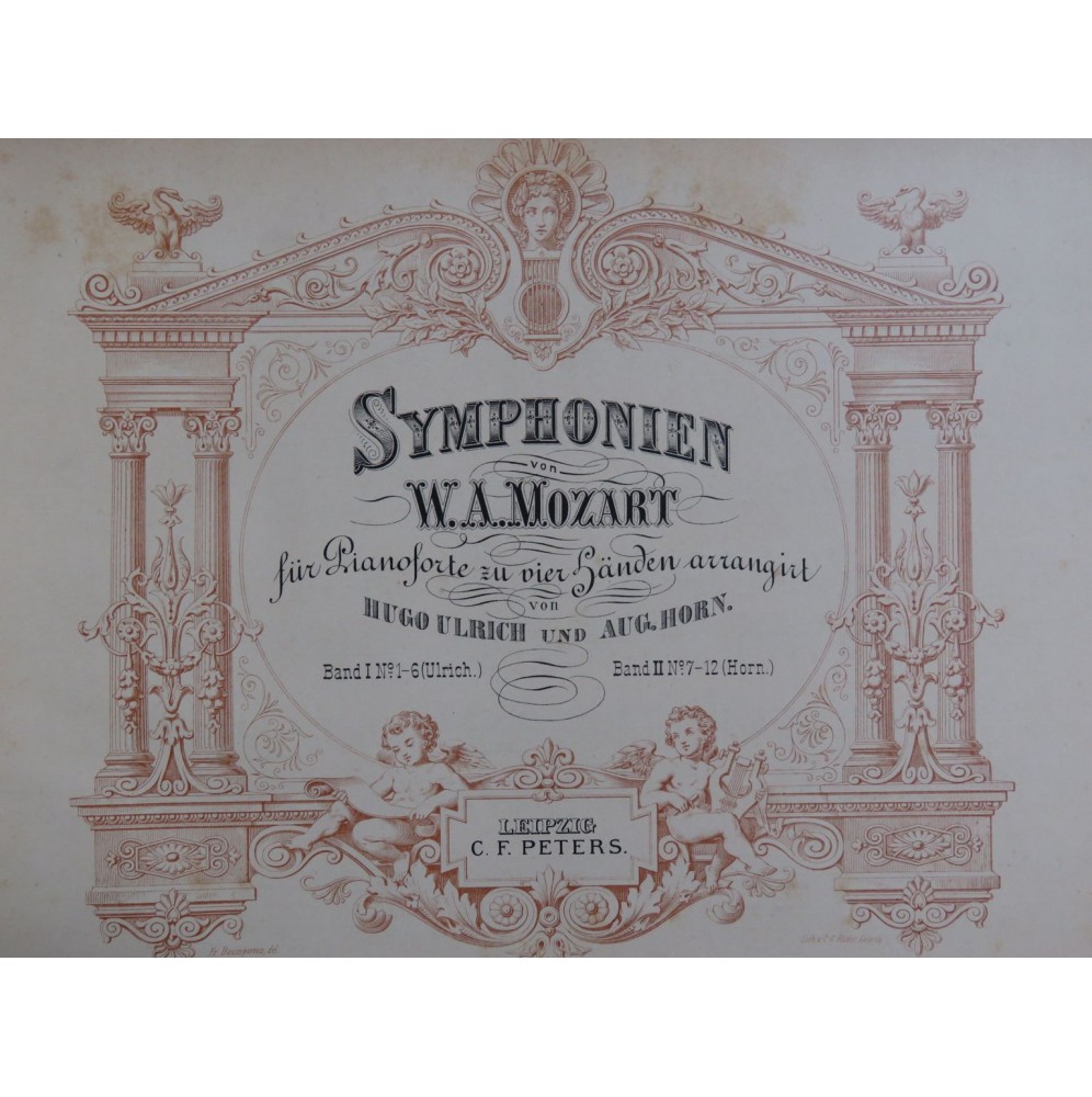 MOZART W. A. Symphonien Symphonies No 7 à 12 Piano 4 mains XIXe