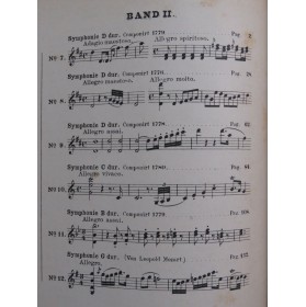 MOZART W. A. Symphonien Symphonies No 7 à 12 Piano 4 mains XIXe