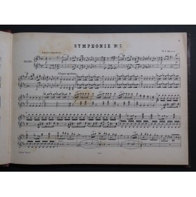 MOZART W. A. Symphonien Symphonies No 7 à 12 Piano 4 mains XIXe