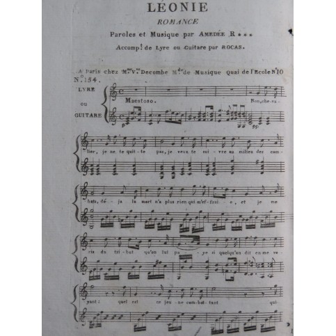 ROCAS Léonie Romance Chant Guitare ca1830