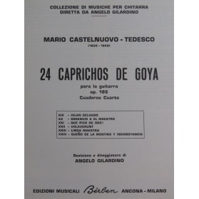 CASTELNUOVO-TEDESCO Mario Caprichos de Goya No 19 à 24 op 195 Guitare 1971