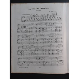 CLAPISSON Louis La Voix d'Absence Chant Piano ca1850