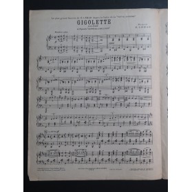 LÉHAR Franz Gigolette Piano 1922