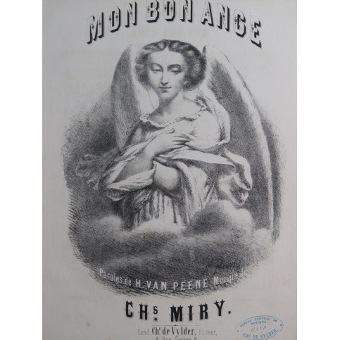 MIRY Charles Mon Bon Ange Chant Piano ca1850