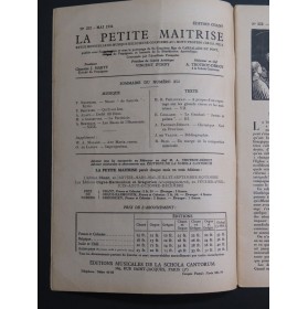 La Petite Maîtrise No 252 Berthier Alain D'Argoeuves Chant Orgue 1934