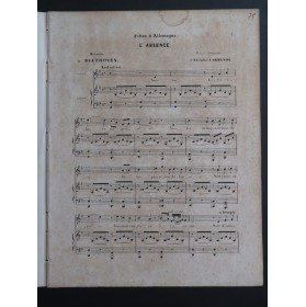 BEETHOVEN L'Absence Chant Piano ca1880