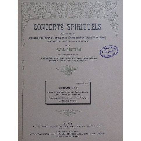 CARISSIMI Giacomo O Vulnera Doloris Chant Orgue