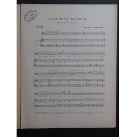 CARISSIMI Giacomo O Vulnera Doloris Chant Orgue