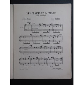 WACHS Paul Les Champs et la Ville Piano ca1895