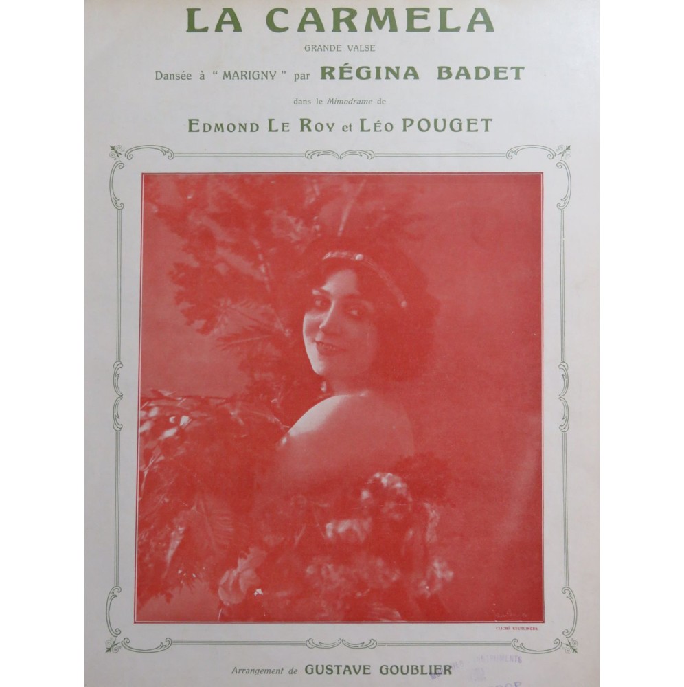 GOUBLIER Gustave La Carméla Piano 1911