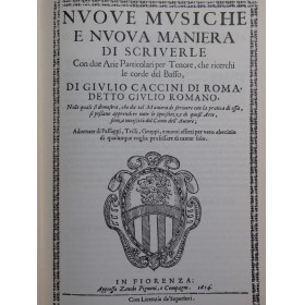 CACCINI Giulio Le Nuove...