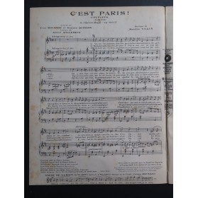YVAIN Maurice C'est Paris ! Chant Piano 1923