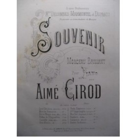 GIROD Aimé Souvenir Piano XIXe