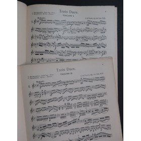 VIOTTI J. B. Trois Duos op 34 Cahier VIII pour 2 Violons