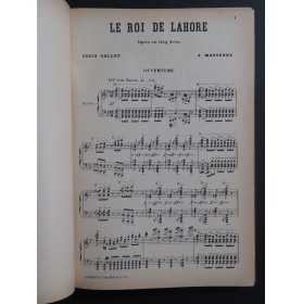 MASSENET Jules Le Roi de Lahore Opéra Chant Piano XIXe