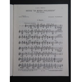 TANSMAN Alexandre Suite in Modo Polonico Guitare 1968