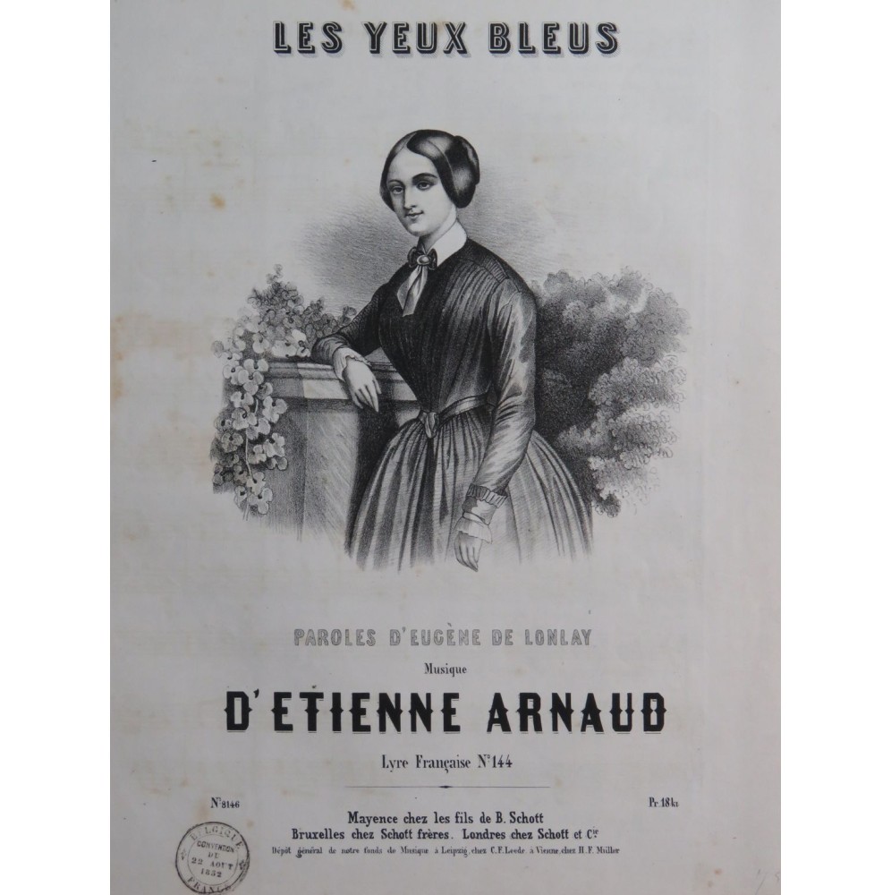 ARNAUD Étienne Les Yeux Bleus Chant Piano ca1840