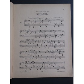 TSCHAIKOWSKY P. I. Romance op 5 Piano ca1875