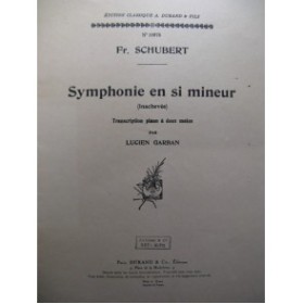 SCHUBERT Franz Symphonie Si min Piano 1942