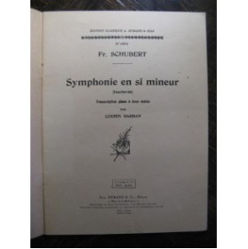 SCHUBERT Franz Symphonie Si min Piano 1942