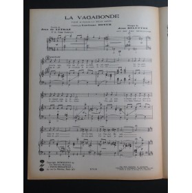 DELETTRE Jean La Vagabonde Chant Piano 1937