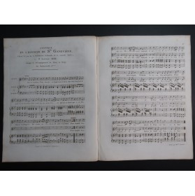 Cantique en l'Honneur de Ste Geneviève Chant Piano ou Harpe ca1825