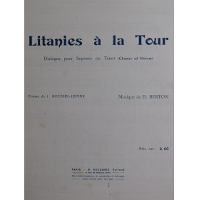 BERTON D. Litanies à la...