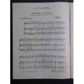 BERTON D. Litanies à la Tour Chant Piano
