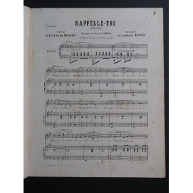 RUPÈS Georges Rappelle-Toi Chant Piano ca1870