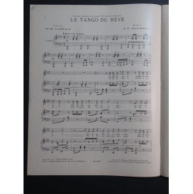 MALDEREN Ev. Le Tango du Rêve Chant Piano 1919