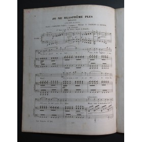 DE CONINCK François Je ne Blasphème plus Chant Piano ca1840