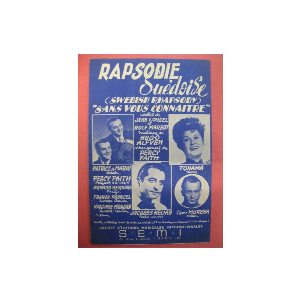 Rapsodie Suédoise Hélian Chanson 1953