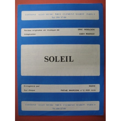 Soleil Eric Woolson Chanson 1971