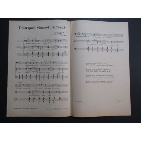 Pourquoi viens-tu si tard ? Chant Piano ou Guitare