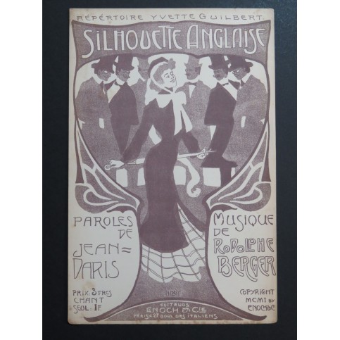 Silhouette Anglaise Nandor Honti Rodolphe Berger Chant 1901