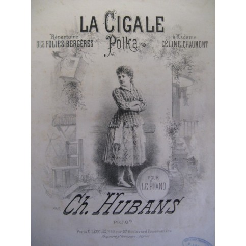 HUBANS Ch. La Cigale Polka Piano XIXe