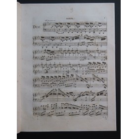 MARCHAL Pedro Anselmo Duo op 15 Harpe ca1820