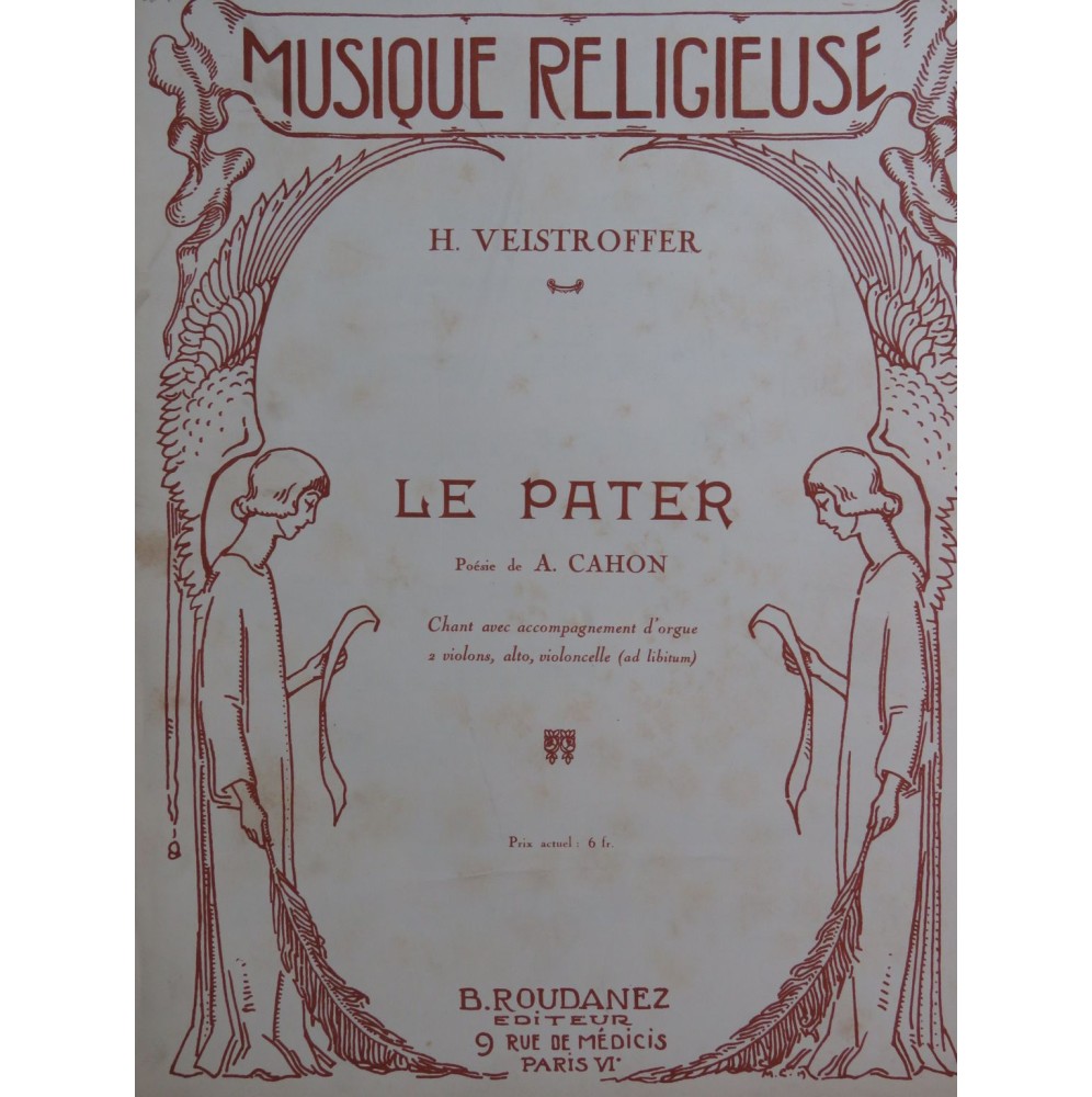 VEISTROFFER H. Le Pater Chant Orgue Violon Alto Violoncelle