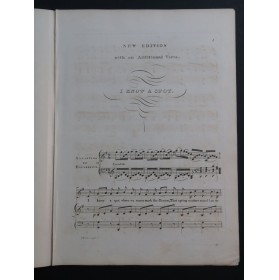 HAYNES BAYLY Thomas I Know a Spot Chant Piano ca1830