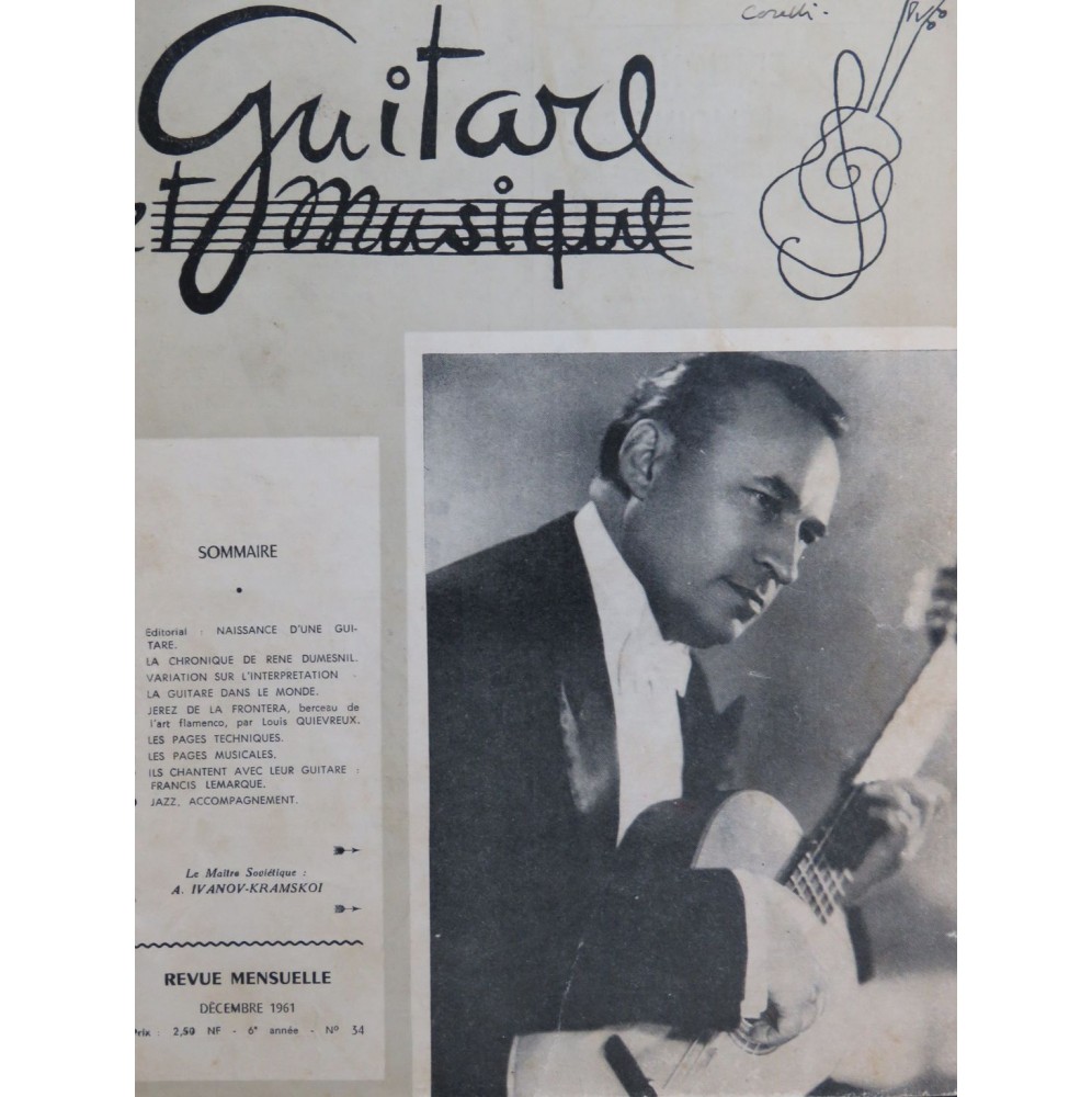 Guitare et Musique No 34 Revue Pièces Guitare 1961